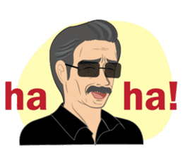 Cute gentleman with mustache sticker #11843947