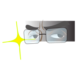 Cute gentleman with mustache sticker #11843948