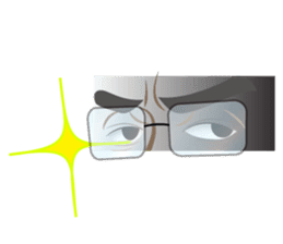 Cute gentleman with mustache sticker #11843948