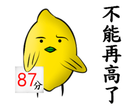 white ball rabbit family-lemon bird sticker #11843959