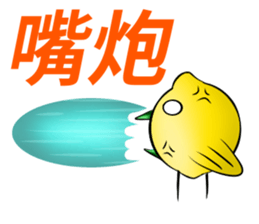 white ball rabbit family-lemon bird sticker #11843972