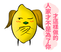 white ball rabbit family-lemon bird sticker #11843979