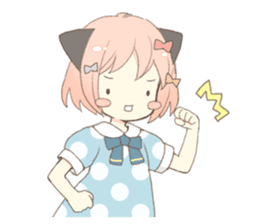 Cat ear girl Necoco part 5 sticker #11844741