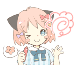 Cat ear girl Necoco part 5 sticker #11844753
