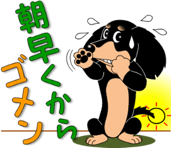 Invitation of miniature dachshund sticker #11846071
