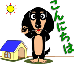 Invitation of miniature dachshund sticker #11846072