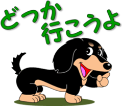 Invitation of miniature dachshund sticker #11846081