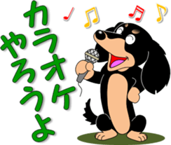 Invitation of miniature dachshund sticker #11846087