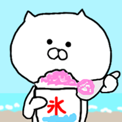 Summer Sticker of cat