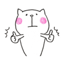 Pudding face cat sticker #11846697