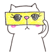 Pudding face cat sticker #11846730