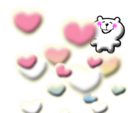 Clear stick man5&white bear sticker #11846800