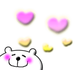 Clear stick man5&white bear sticker #11846801