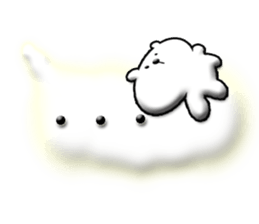 Clear stick man5&white bear sticker #11846811