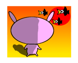 ugoku Doubtful Pink Rabbit sticker #11848286