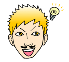 Move! A mustached person sticker #11848981