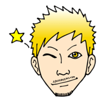 Move! A mustached person sticker #11848982