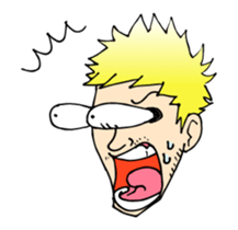 Move! A mustached person sticker #11848985