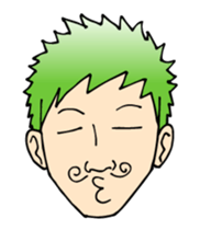 Move! A mustached person sticker #11848986