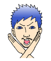 Move! A mustached person sticker #11848990