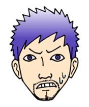 Move! A mustached person sticker #11848991