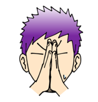 Move! A mustached person sticker #11848992