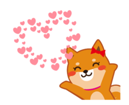 It moves! Shiba dog "MUSASHI" sticker #11849171