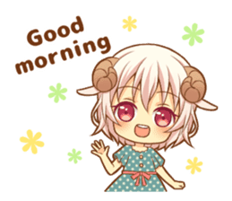 Fluffy sheep girl sticker #11849998