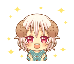 Fluffy sheep girl sticker #11849999