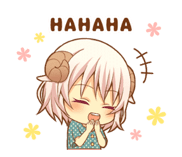 Fluffy sheep girl sticker #11850000