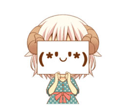 Fluffy sheep girl sticker #11850002