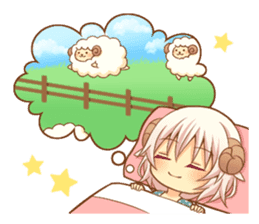 Fluffy sheep girl sticker #11850004
