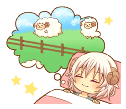 Fluffy sheep girl sticker #11850004