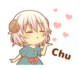 Fluffy sheep girl sticker #11850007