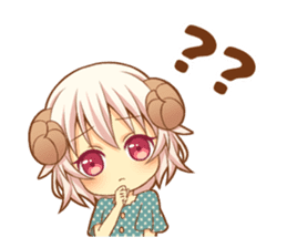 Fluffy sheep girl sticker #11850014