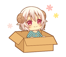 Fluffy sheep girl sticker #11850021