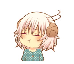 Fluffy sheep girl sticker #11850026