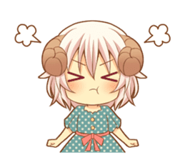 Fluffy sheep girl sticker #11850027