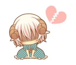 Fluffy sheep girl sticker #11850030