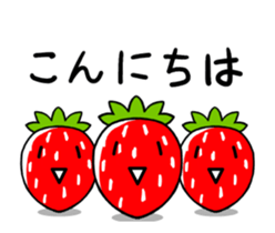 Strawberry moving in a relaxed mood. sticker #11851182