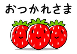 Strawberry moving in a relaxed mood. sticker #11851184