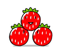 Strawberry moving in a relaxed mood. sticker #11851185