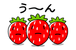 Strawberry moving in a relaxed mood. sticker #11851186