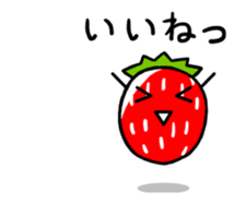 Strawberry moving in a relaxed mood. sticker #11851187
