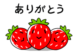 Strawberry moving in a relaxed mood. sticker #11851188