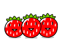 Strawberry moving in a relaxed mood. sticker #11851190