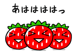 Strawberry moving in a relaxed mood. sticker #11851191