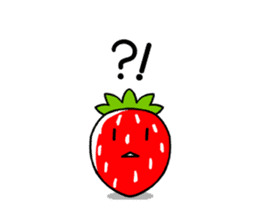 Strawberry moving in a relaxed mood. sticker #11851197