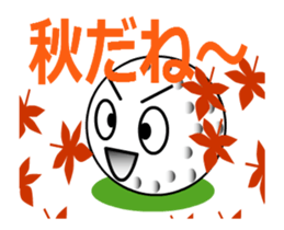 playing golf ball sticker #11851463