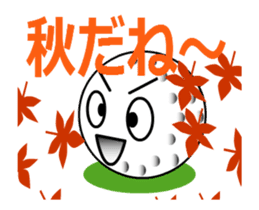 playing golf ball sticker #11851463